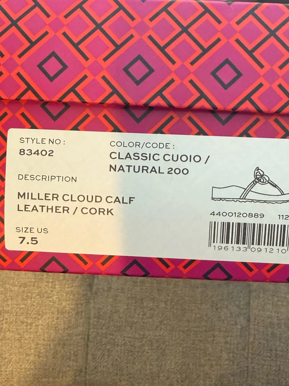 Tori Burch Miller Cloud Sandals